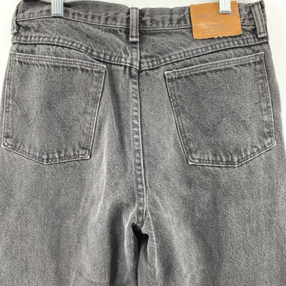 Wrangler Jeans Womens Size 32 Black Denim High Rise Vintage 5 Pocket Zip Closure - Picture 9 of 13